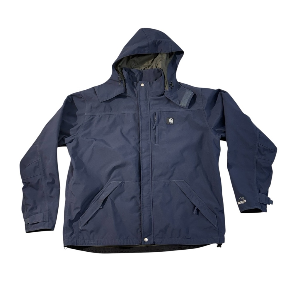 Carhartt Coat Quilt Lined Waterproof Breathable Cold Weather Jacket Hood XL Tall